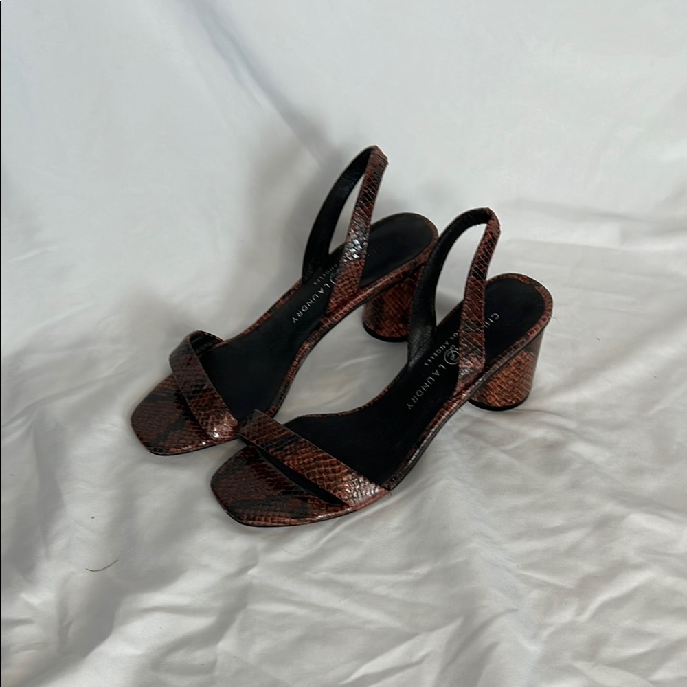 Chinese Laundry Brown Block Heel Sandals